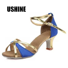 Туфли для латинских танцев на каблуках; цвет черный, красный, синий, коричневый; атласные туфли для латинских танцев; женская обувь; Zapatos De Baile Latino Mujer; 805;