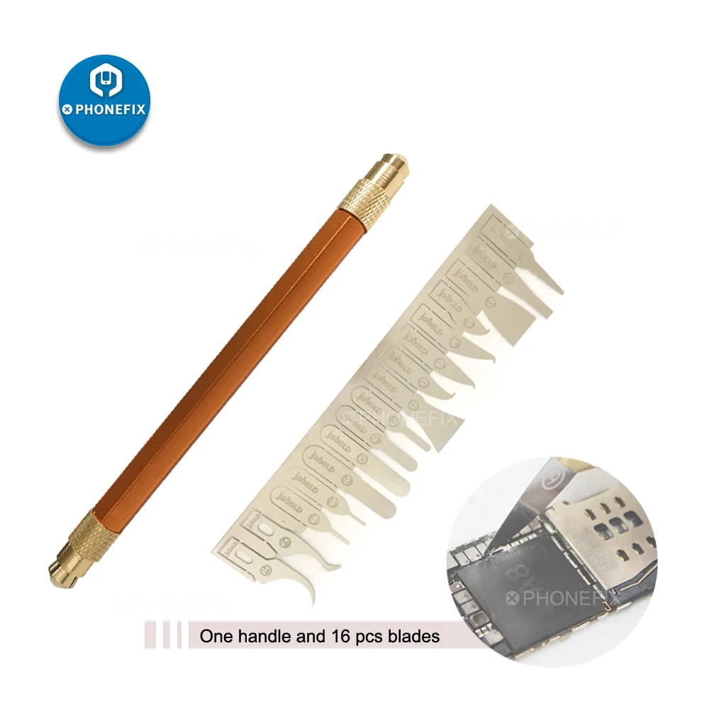 

PHONEFIX Mobile Phone CPU A8 A9 A10 A11 NAND Remove Graver Blade Glue Cleaning Pry Knife For IC Chip Repair Thin Blade Tools