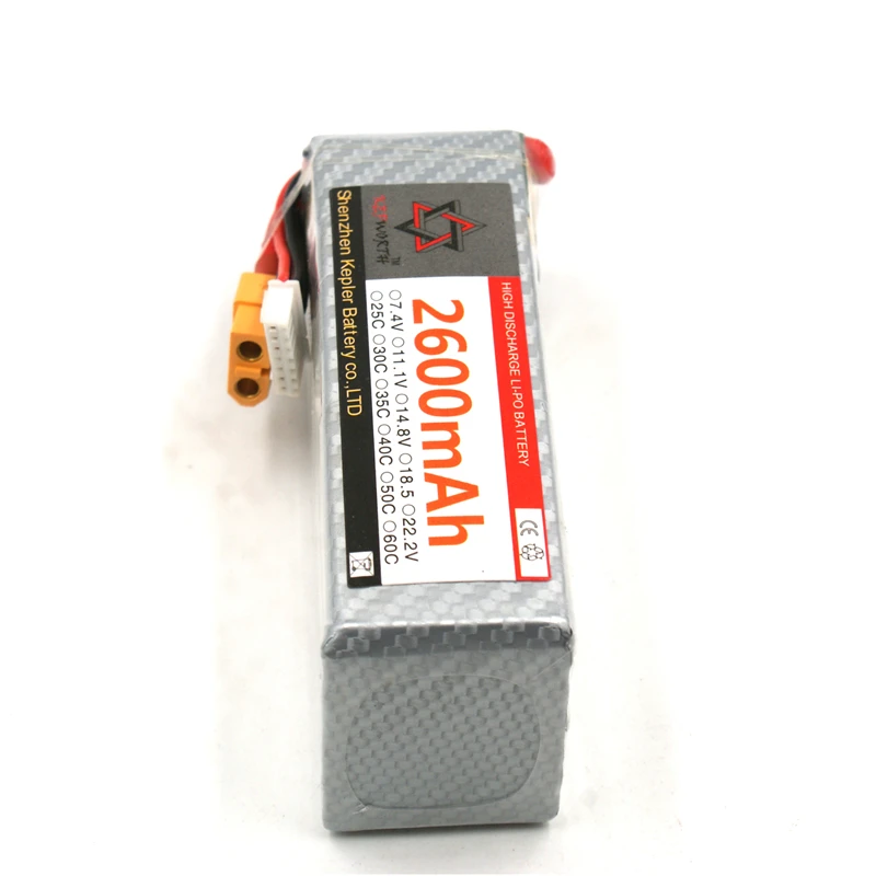 RC Lipo батарея 6S 22 2 V 2600mAh 25C 35C 60C литий полимерный аккумулятор для автомобиля