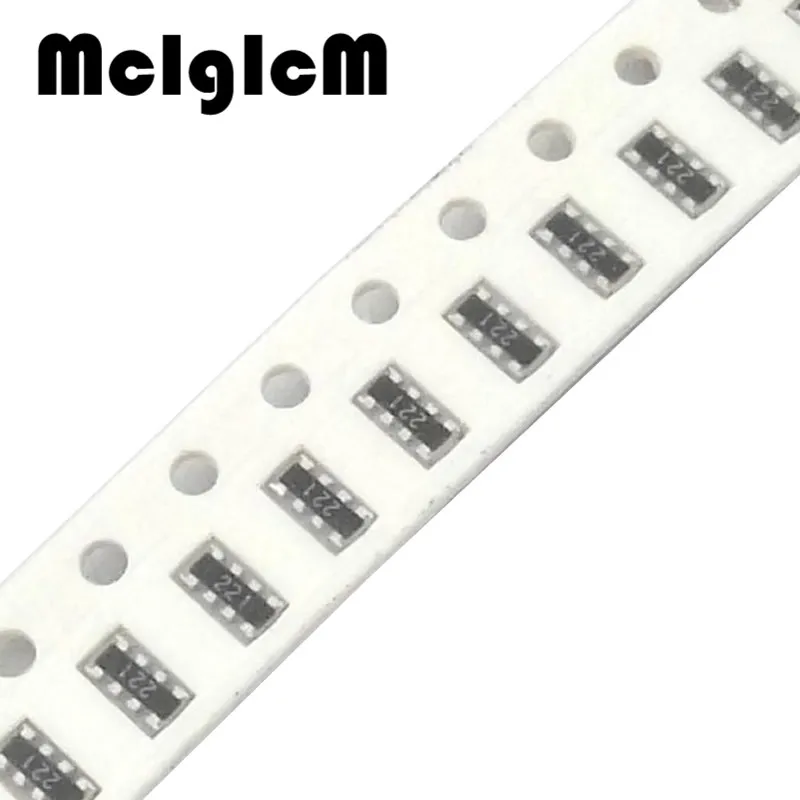 McIgIcM 200pcs SMD exclusion 0402 8P4R 2*4P Network Resistor array 8.2K