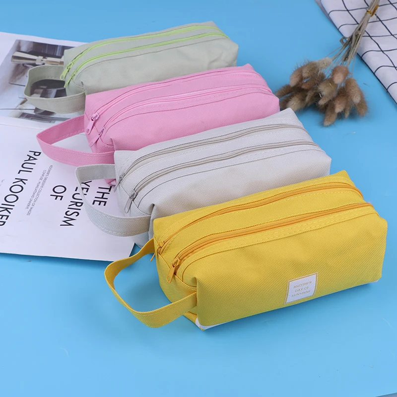 Pencil Case Pencil Box Large Double Zipper Cute Clear Pencil Case Bag School Office Supplies Gift for Kids