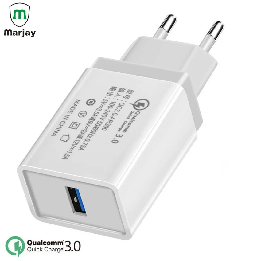 Marjay USB Charger Quick Charge 3.0 5V 3.5A Fast Charging Power Adapter
For iPhone X Samsung Xiaomi redmi note 5 phone charger