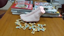 Free shipping!Luxury Solid Silicone feet with vigana,Sex Doll Real Skin, realistic mannequin feet,Sexy Woman feet