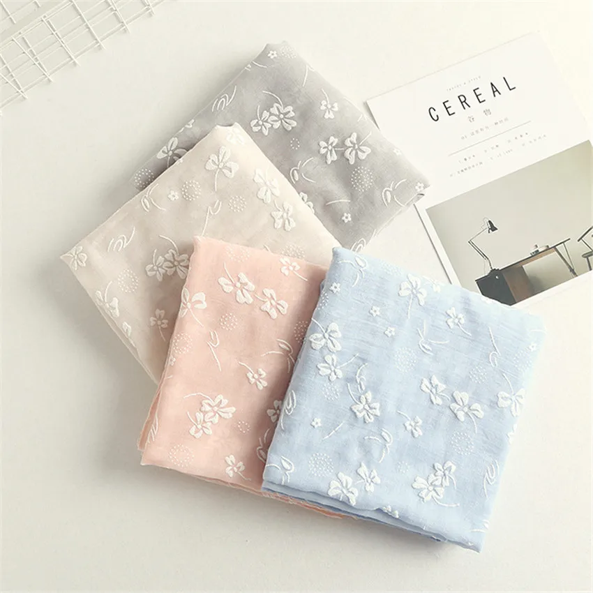 

2019 Brand Women Summer Embroider Polka Floral Scarf Fashion Soft Viscose Scarves Lady Autumn Pashminas Bandana Foulards Shawl