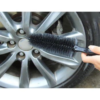 

Car Wheel Cleaning Brush Tire Rim Scrub Cleaner Washing Tool Wheel tire brush, hand-held cleaning detergent with handle