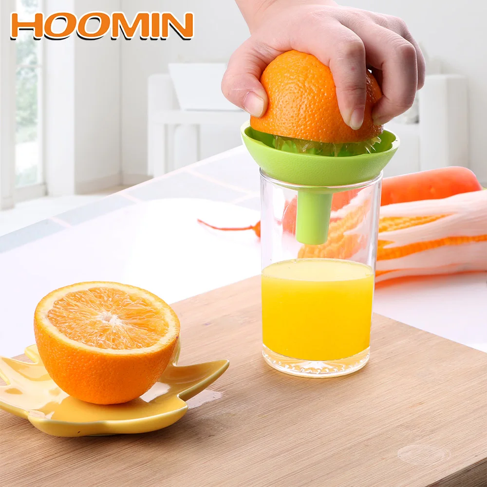 

HOOMIN Squeezer with Funnel Cooking Tool Mini Fruit Juice Cup Household Manual Juicer 2 in 1 Orange Lemon Juice Squeeze Tool