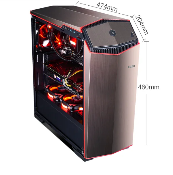IPASON игровой пк AMD 8-ядерный R7 2700 RTX2070 8G DDR4 16G ram 256G SSD с водяным охлаждением настольные компьютеры в сборе игровые ПК