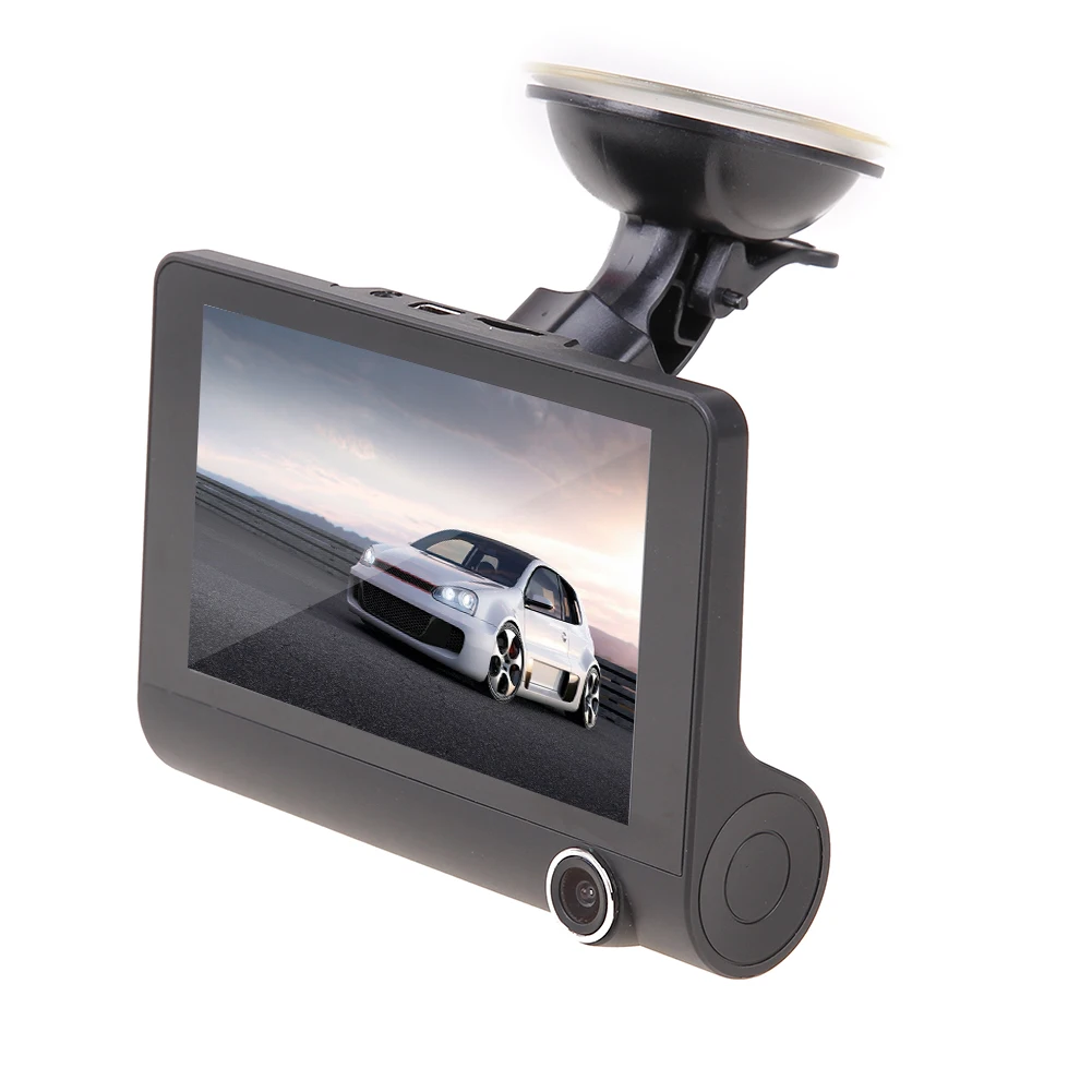 

4&quot IPS High Definition Digital Video Driving Recorder 3 Lens Front &amp Rear Monitor Car DVR Camera Auto Dash Cam Traffic Ca
