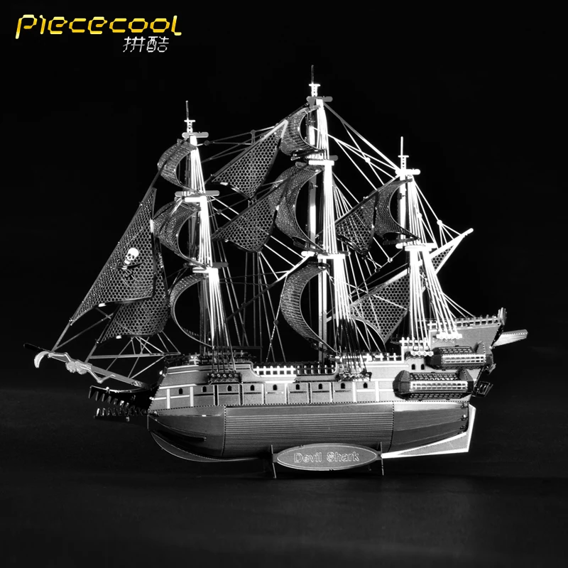 Piececool 3D металлическая головоломка Летающий Dutchman модель корабля DIY лазерная резка