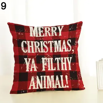 

Cushion Cover Merry Christmas Pillow Case Bed Waist Cushion Cover Cafe Home Decor Gift