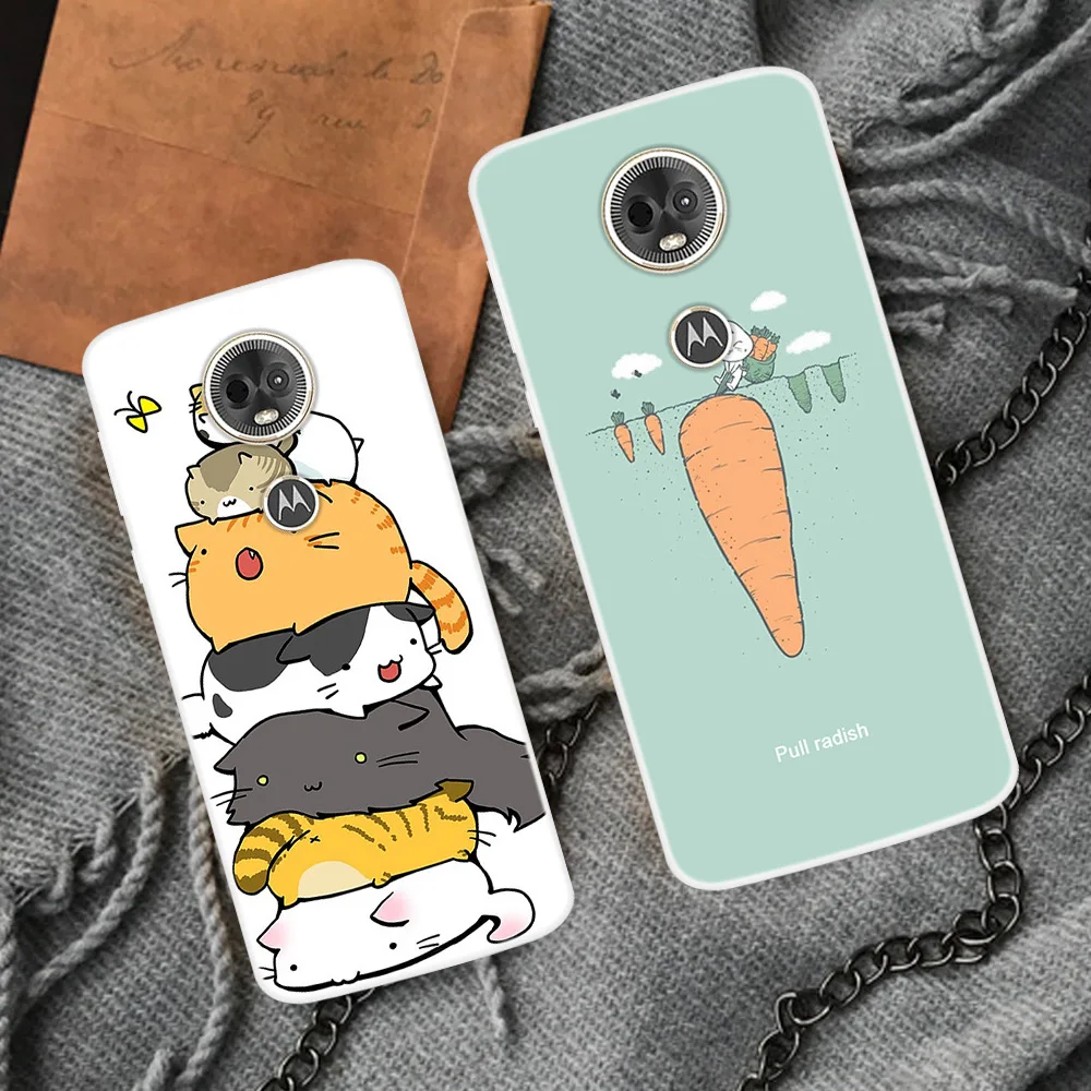 Модный милый чехол для телефона с мультяшными животными Motorola Moto E5 Plus окрашенный