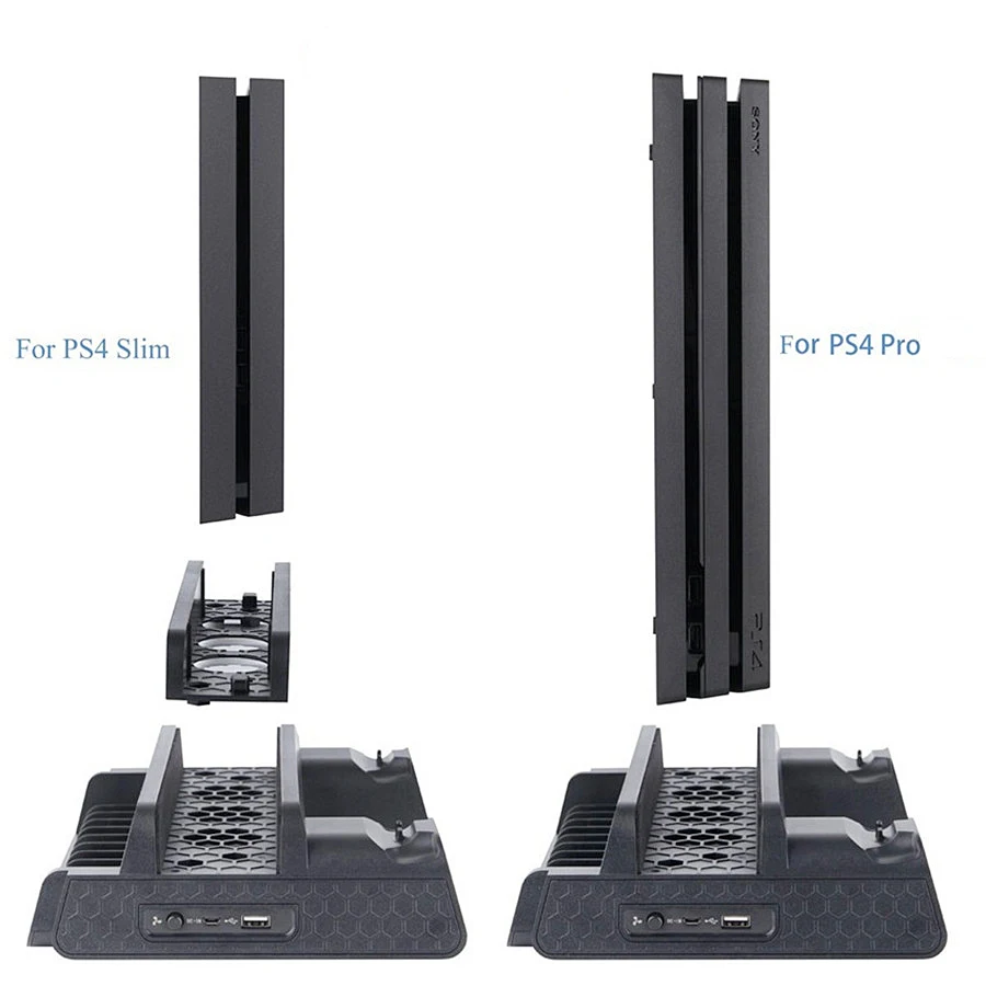 Вертикальная подставка для PS4/PS4 Slim/PS4 PRO охлаждающий вентилятор зарядная станция