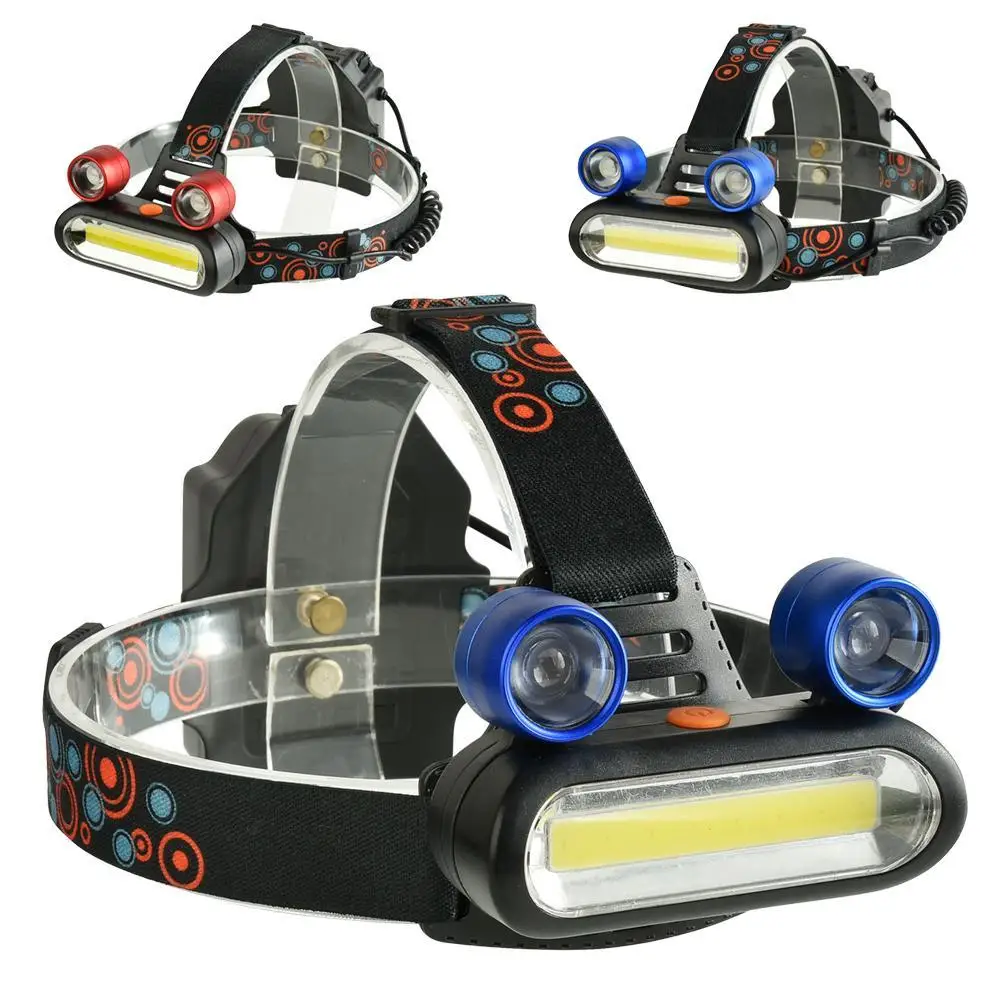 

4 Modes LED Battery Tactical Portable Flashlight Camping Light for home outdoor activity red or blue