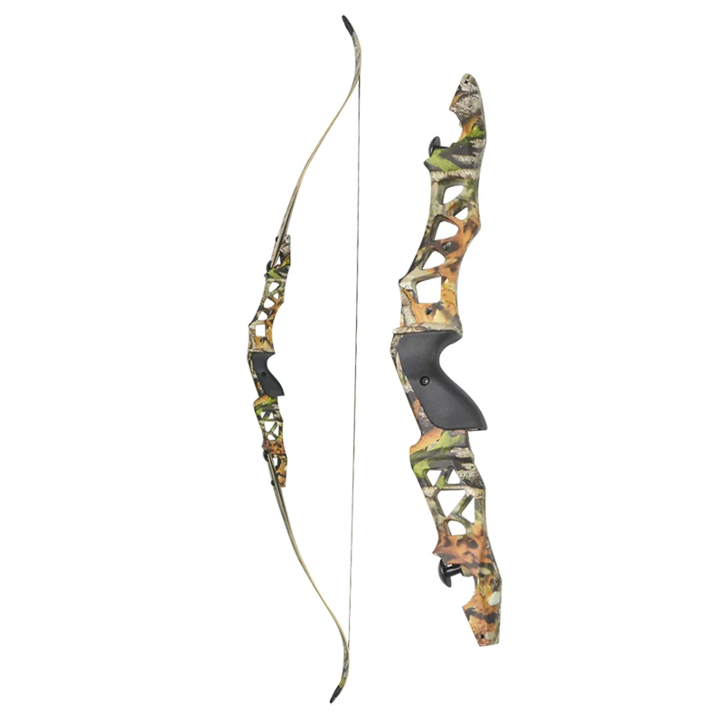 

ILF Type Recurve Bows 64 inch Archery Long Bows Camo Hunting Bows with Great Power for Long Range Bows and Arrows Shooting