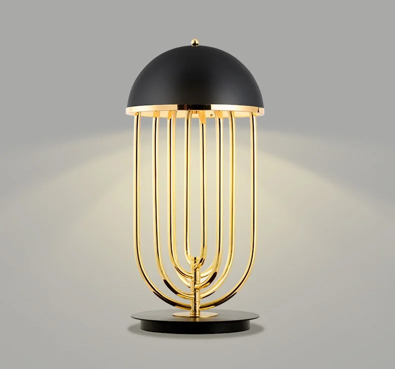 

Luxurious new classical post-modern table light rotatable base blacket study bedroom decorative table lamp