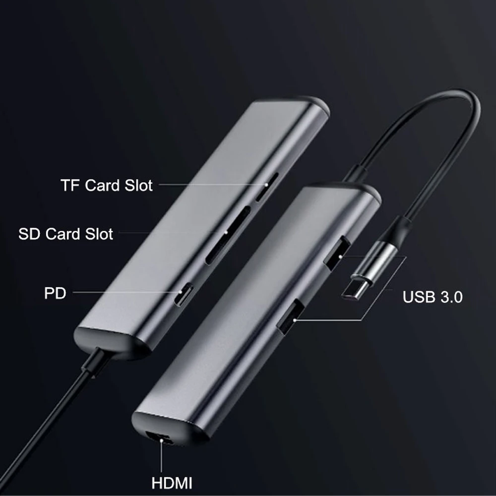 Youpin Hagibis 6 в 1 Type c к HDMI USB 3 0 TF SD кардридер PD зарядный адаптер концентратор для iPhone