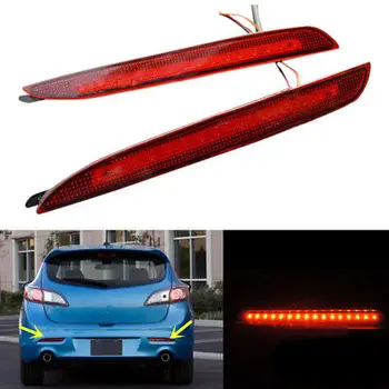 

Car Accessories Rear Foglight Assembly For MAZDA 3 2010-2012 2013 2x Rear fog lamp Rear bumper lights Brake Highlight Auto Parts