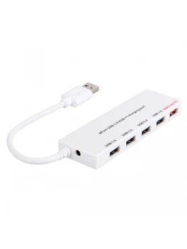 

4-Port USB 3.0 HUB Switch w/ 1 Charging Port 2.4A 4 USB 3.0 Ports+1 Charging Port (2.4A) Up to 5Gbps Speed