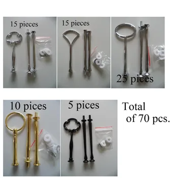 

70pcs 3-tiers/set mix design metal cake stand handles/cake rack handles,, no plate