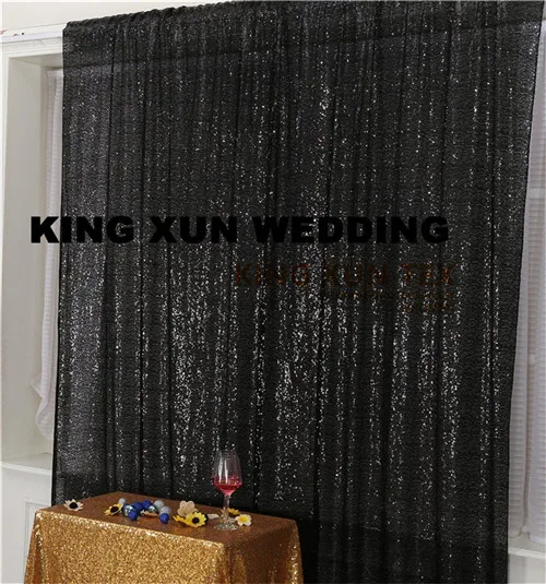 Свадебные украшения фон с пайетками занавеска фото стенд - Цвет: black