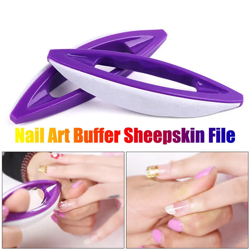 

Nail Art Buffer Sheepskin File Polishing Wax Brush Nails Burnish Buffing Cream