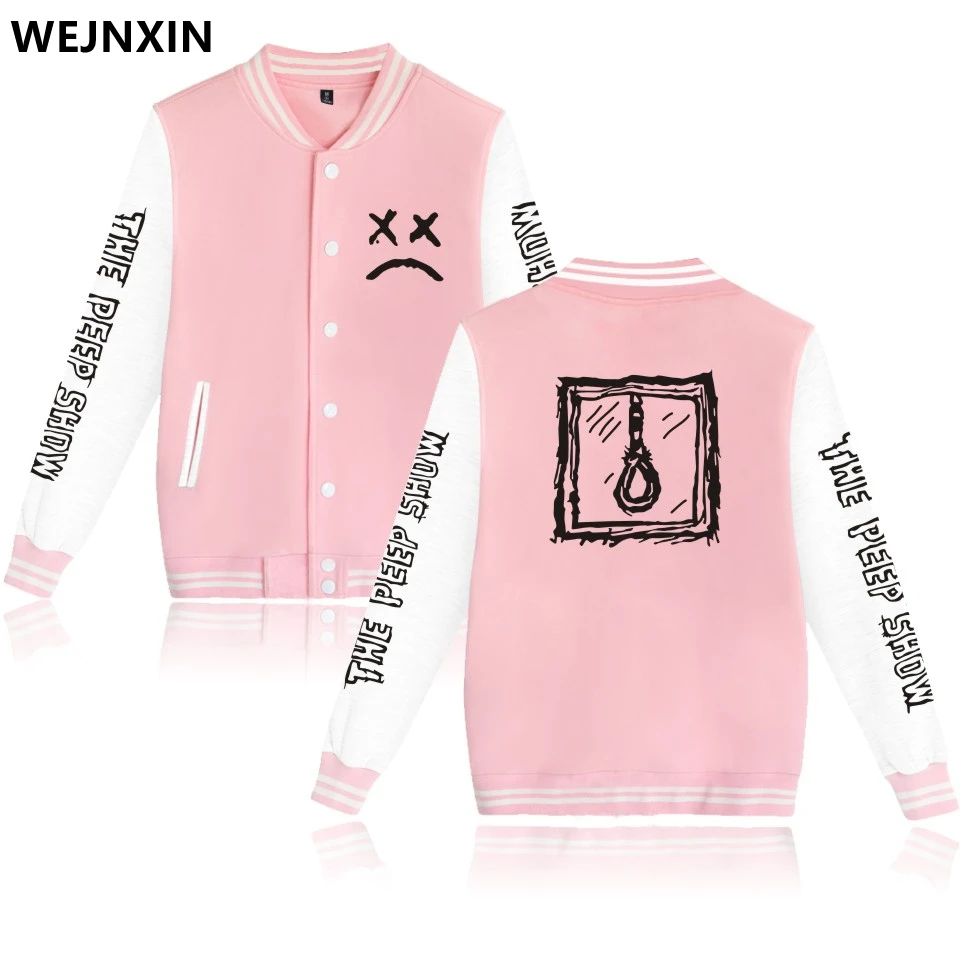 

WEJNXIN Lil Peep Design Baseball Jackets Men Women Unisex V-Neck Hoodies Spring Autumn Sweatshirt Hip Hop Streetwear Clothing