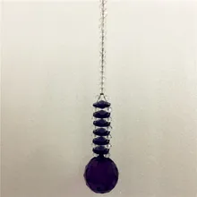 10 комплектов чёрный аметист 30 мм шарики с восьмиугольными бусинами(фиолетовый) для занавески/украшения окна