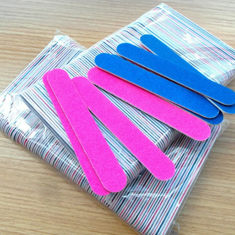 100pcs Double sided Nail Files Disposable Nail File Set Manicure Tools