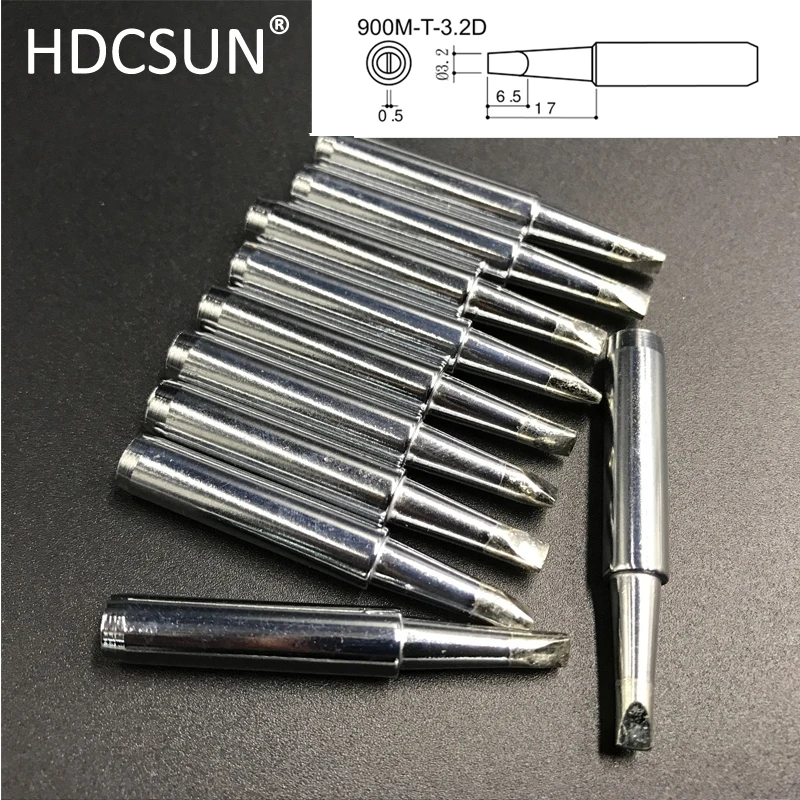 Наконечник паяльника HDCSUN 900M T 3.2D для Saike aoyue yihua cxg 936D 936 852d + 909D паяльник