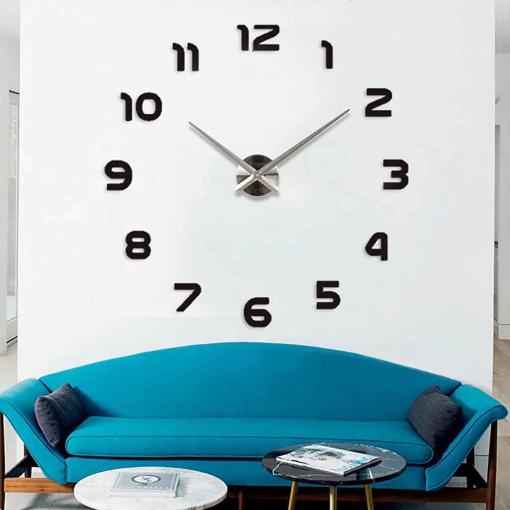 3d Luminous Wall Clock Mirror Sticker DIY Home Decor