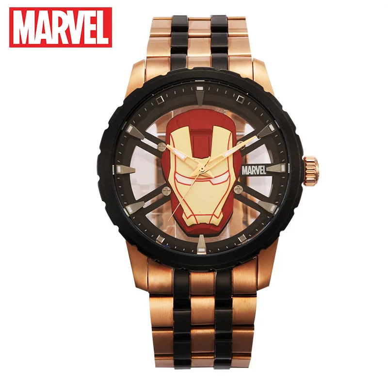 

Disney official original Marve the Avengers Iron Men quartz watch Waterproof Male Full stainless Steel Luxury Watch m-9030 new