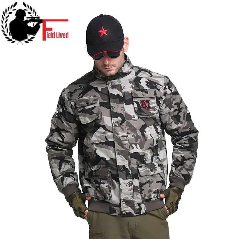 2019 Camo Mens Jacket Designer Fashion Camouflage 100% Katoen Plus Size Casual Militaire Stijl Leger Jas Mannelijke Overjas Jas 4XL 2019 Camo Mens Jacket Designer Fashion Camouflage 100% Katoen Plus Size Casual Militaire Stijl Leger Jas Mannelijke Overjas Jas 4XL