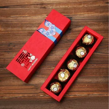 

100pcs Chinese Style Red Paper Hollow Double Happiness Candy Box Chocolate Gift Box Wedding Party Supplies WB297
