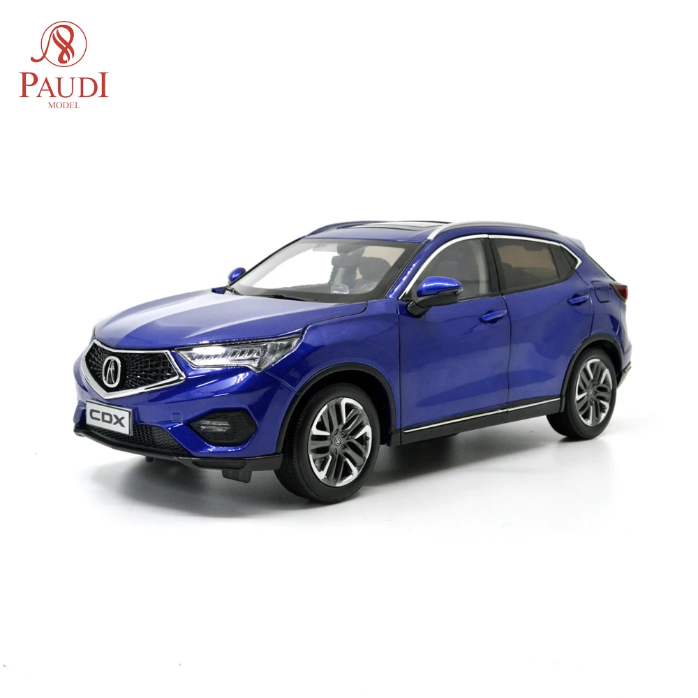 Модель Paudi 1/18 1:18 Масштаб Acura CDX SUV Синий литой модельный автомобиль игрушка, модель автомобиля двери открытые