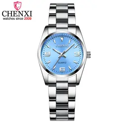 2019 CHENXI модный бренд часы для женщин Роскошные нержавеющая сталь наручные часы Аналоговые кварцевые часы для женщин & #39 s Relogio Feminin