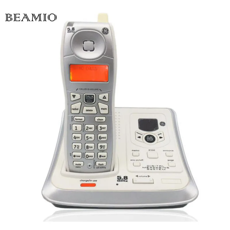 

English Digital Cordless Wireless Telephone With Call ID Answer System Backlit Landline Phone For Office Home Bussiness