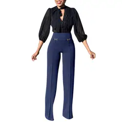 WOMAIL новый продукт Мода Досуг для путешествий 2019 женские летние брюки с высокой талией и пуговицами эластичные брюки повседневные