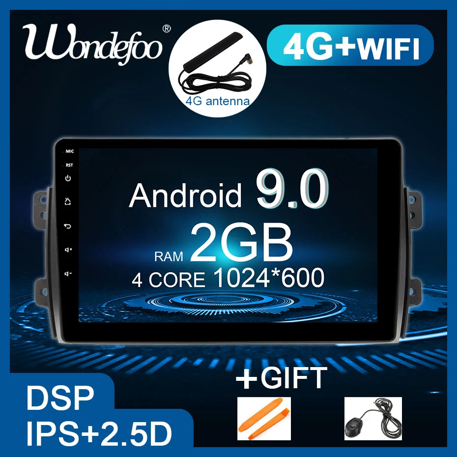 

Android 9.0 DSP IPS GPS Radio for Suzuki SX4 2006 2007 2008 2009 2010 2011 2012 2013 Navigation Screen 4G MODEM Slot No DVD