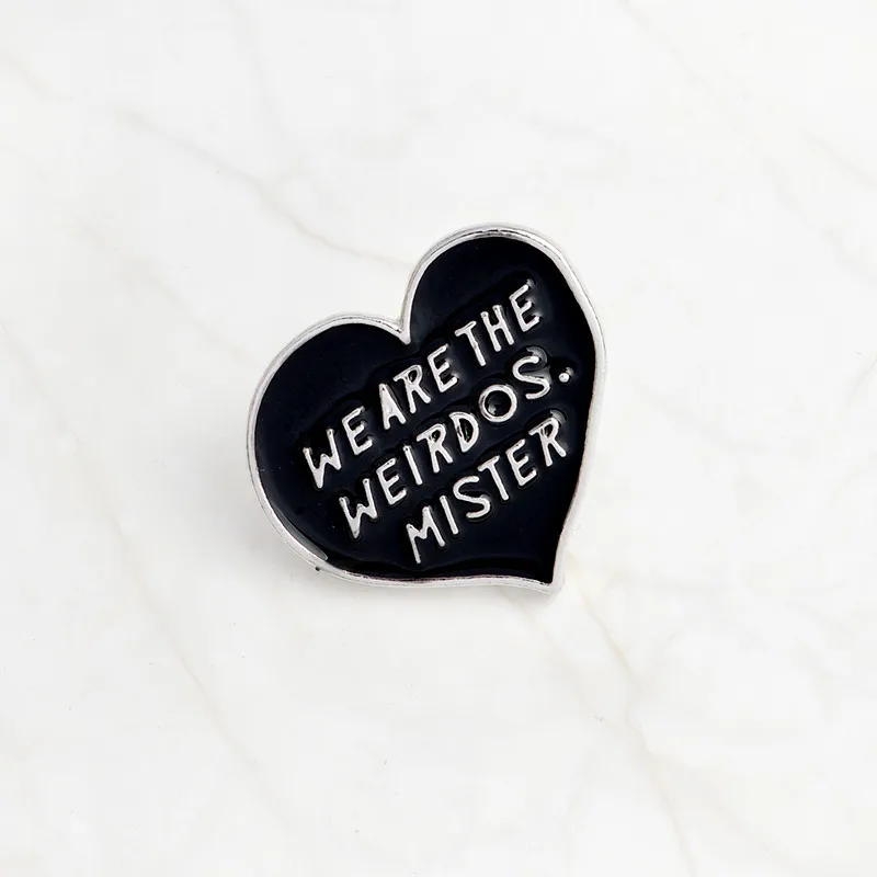 we are the weirdos Qihe ювелирные изделия, булавки и броши "ведьма, окаянный, ouija, мы-чудаки, мистер", черный набор булавок, Готическая булавка, готический панк ювелирные изделия - Окраска металла: we are the weirdos