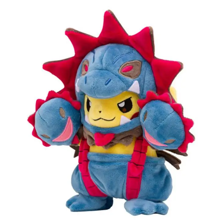 7 видов стилей Аниме Пикачу Косплей Hydreigon Tyranitar Charizard Snorlax Peluche Плюшевые игрушки Рождественский подарок для детей - Цвет: Зеленый