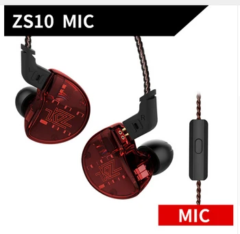 

KZ ZS10 4BA With 1Dynamic Hybrid In Ear Earphone HIFI DJ Monito Running Sport Earphone 5 Drive Unit Headset Earbud For Xiaomi