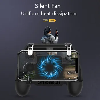 

HIPERDEAL Mobile Game Controller For PUBG 4in1 Gamepad Shoot And Aim Trigger Phone Cooling 19Feb15