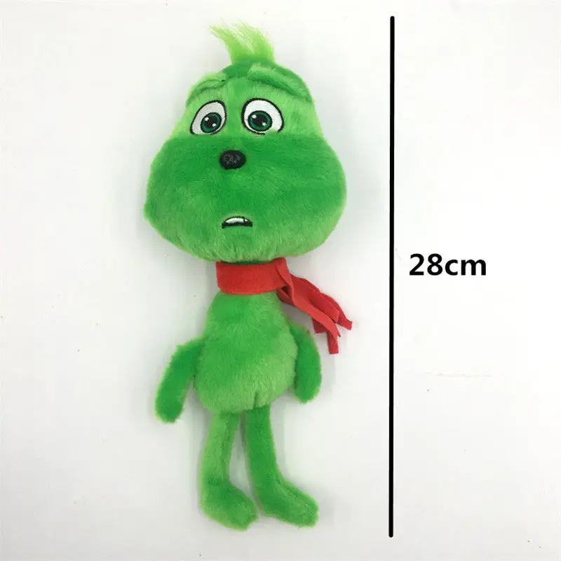 28 см фильм Гринч юная кукла косплей реквизит как Grinch украли рождественские плюшевые игрушки мальчики девочки новые подарки для детей - Цвет: 28cm Grinch