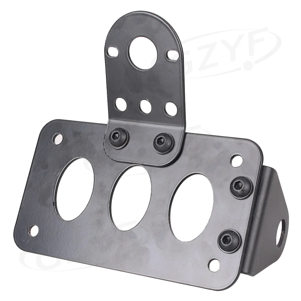   Motorcycle Side Mount Tail Light License Plate Bracket For Harley Bobber Chopper