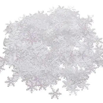 

600pcs White Snowflakes fluffy Snowflake Confetti winter wedding Table Party Christmas Decoration Party Decoration Supplies
