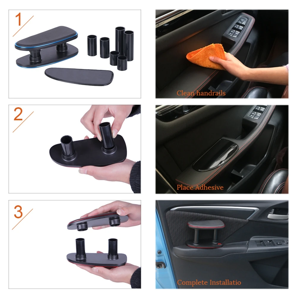 Car Accessories Universal anti-fatigue adjustment car left hand armrest support bracket installation silicone pad