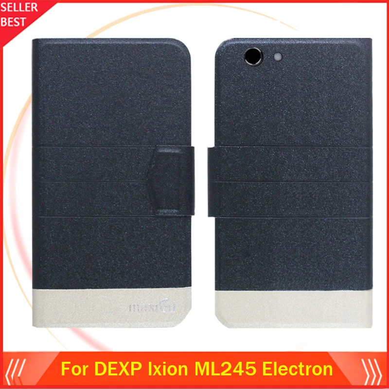 

5 Colors Hot!! DEXP Ixion ML245 Electron Case Ultra-thin Leather Exclusive Phone Cover Folio Book Card Slots Free Shipping