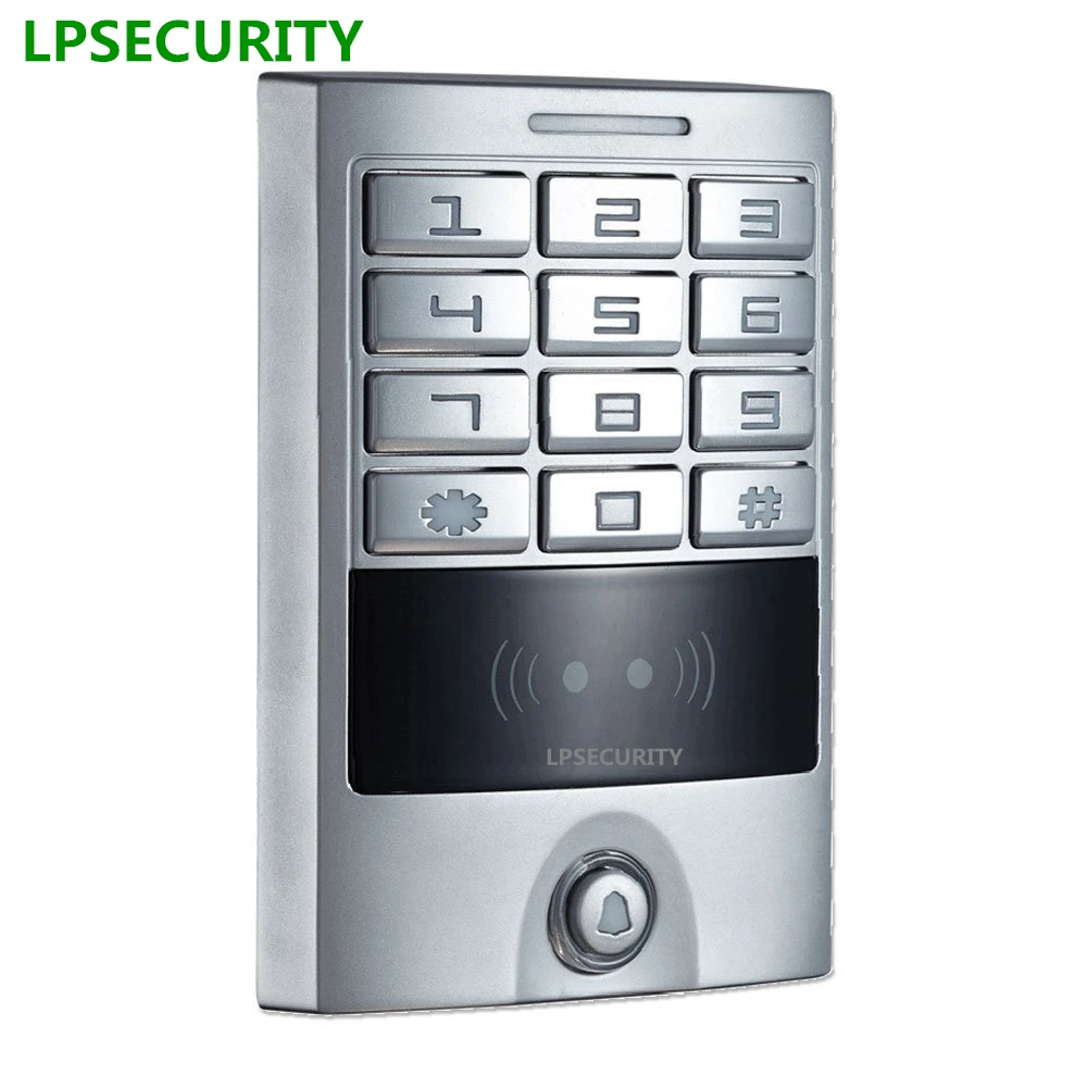 

LPSECURITY 125KHZ ID EM OR 13.56MHZ RFID Metal Door Lock Access Controller with Digital backlit keypad IP65 waterproof