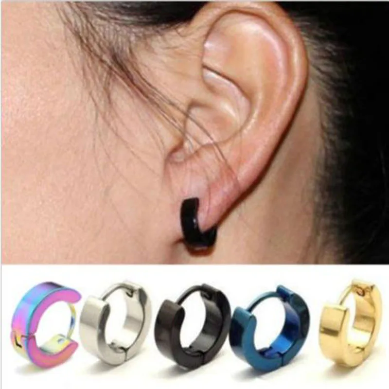 1 Pair Unique Cool Mens Stainless Steel Hoop Piercing Ear Earring 1 Pair Unique Cool Mens Stainless Steel Hoop Piercing Ear Earring Studs Jewelry In Stud Earrings From Accessories On Aliexpress Alibaba