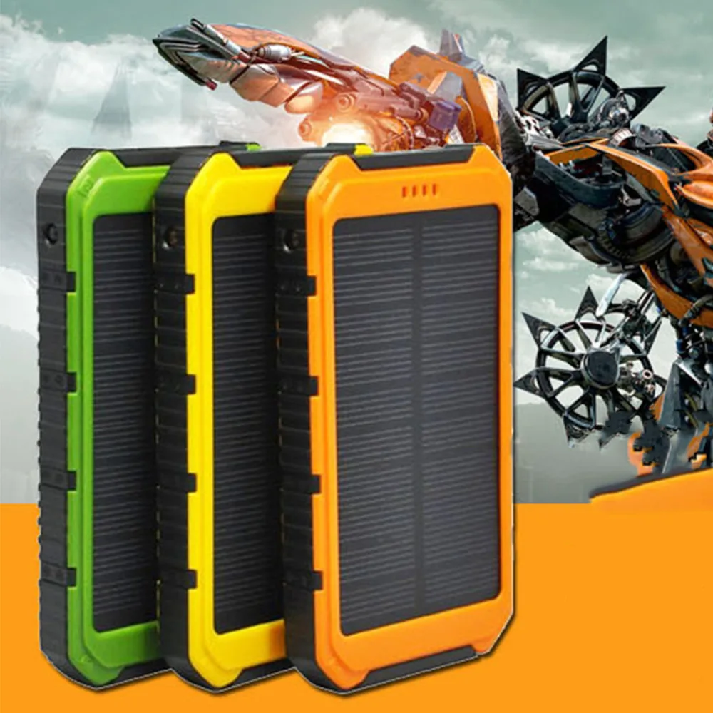  6000mah Solar Panel 2A 1A Battery Power Bank External Portable Phone Charger new arrival 